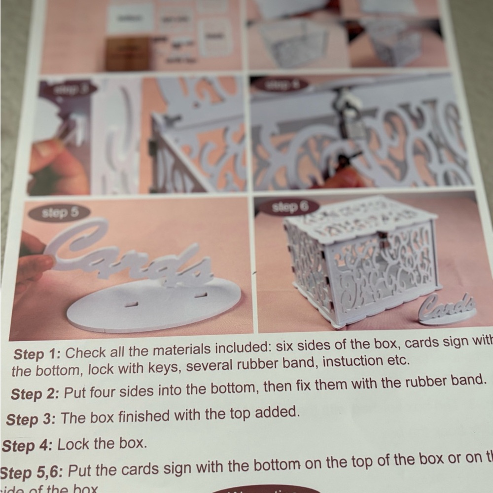 DIY White Decorative Card Box - Picture 3 of 6
